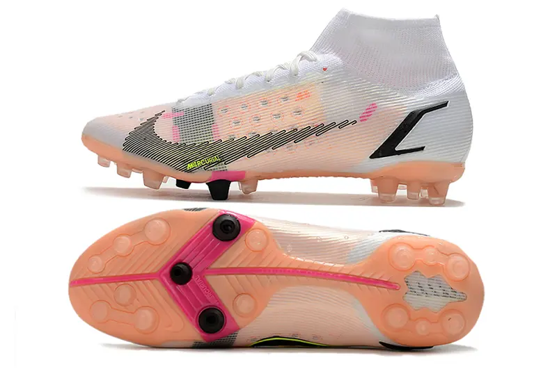 Nike Mercurial Superfly 8 Elite AG - White/Coral Pink/Electric Yellow