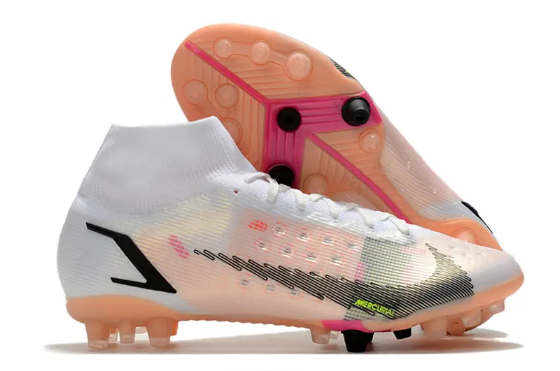 Nike Mercurial Superfly 8 Elite AG - White/Coral Pink/Electric Yellow
