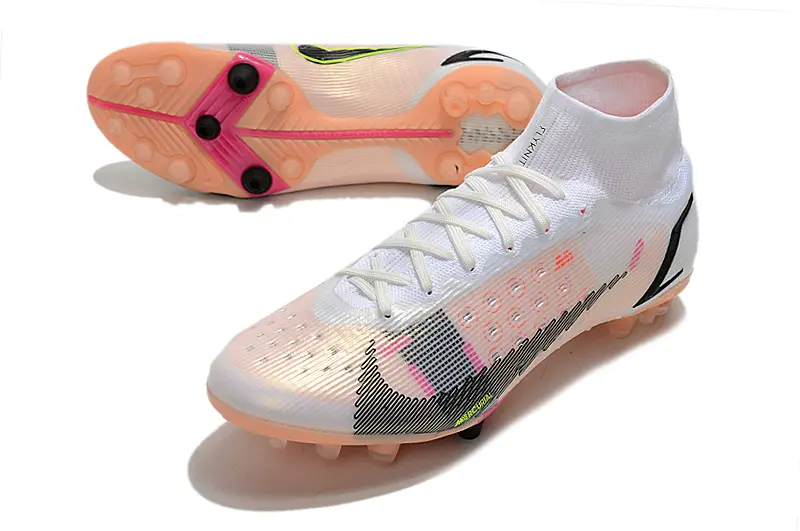 Nike Mercurial Superfly 8 Elite AG - White/Coral Pink/Electric Yellow