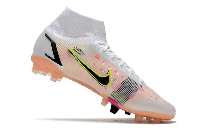 Nike Mercurial Superfly 8 Elite AG - White/Coral Pink/Electric Yellow