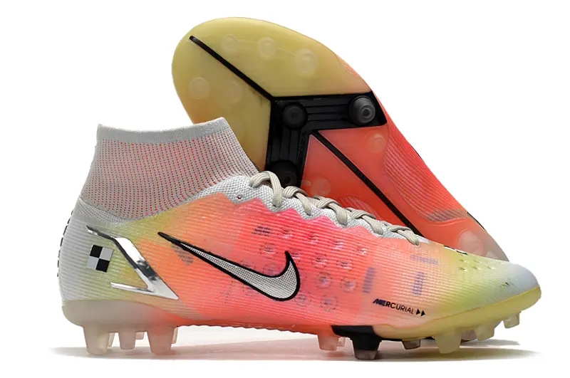 Nike Mercurial Superfly 8 Elite AG - White/Sunset Orange/Sky Blue