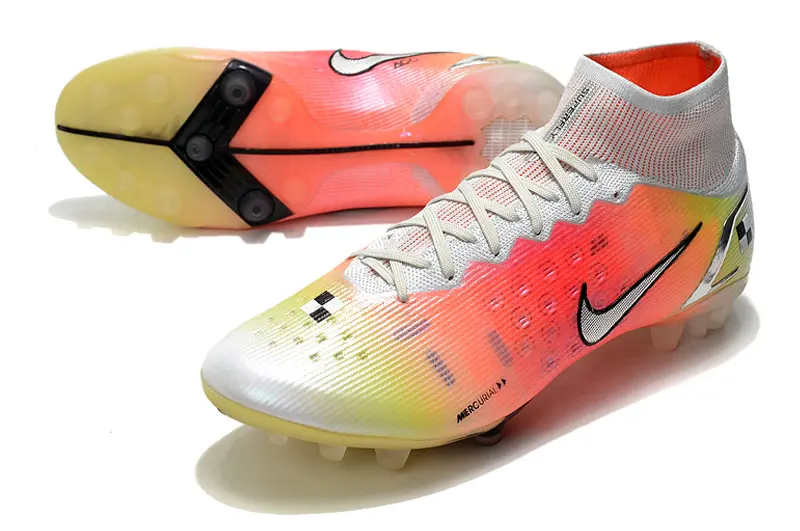 Nike Mercurial Superfly 8 Elite AG - White/Sunset Orange/Sky Blue