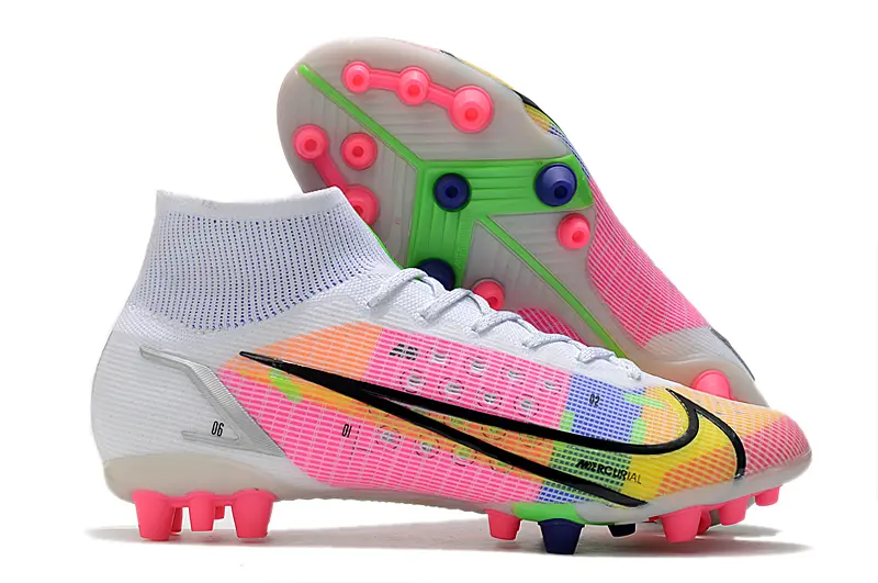 Nike Mercurial Superfly 8 Elite AG - White/Neon Pink/Green