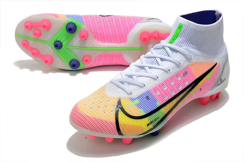 Nike Mercurial Superfly 8 Elite AG - White/Neon Pink/Green