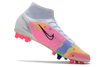 Nike Mercurial Superfly 8 Elite AG - White/Neon Pink/Green