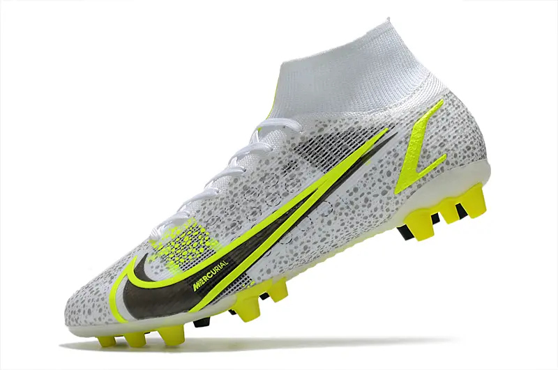 Nike Mercurial Superfly 8 Elite AG - White/Electric Yellow/Sleek Black