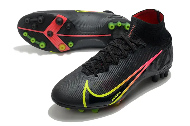 Nike Mercurial Superfly 8 Elite AG - Black/Neon Yellow/Fuchsia Pink
