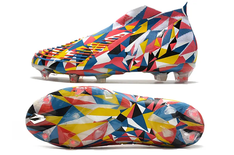 Adidas Predator Edge+ Laceless FG - Red/Vibrant Yellow/Blue Fusion