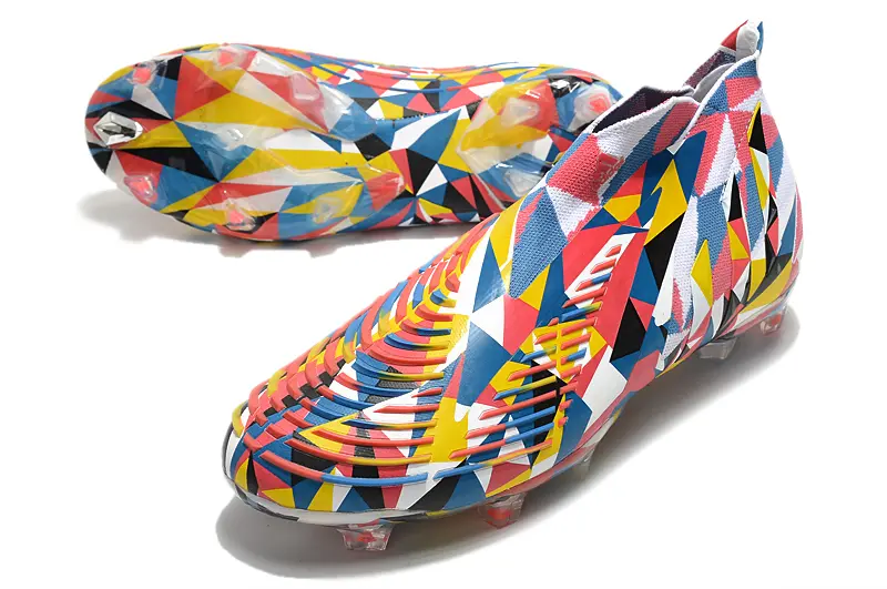 Adidas Predator Edge+ Laceless FG - Red/Vibrant Yellow/Blue Fusion