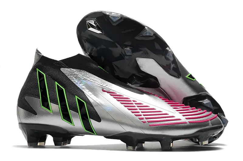 Adidas Predator Edge+ Laceless FG - Silver/Neon Green/Fuchsia Pink