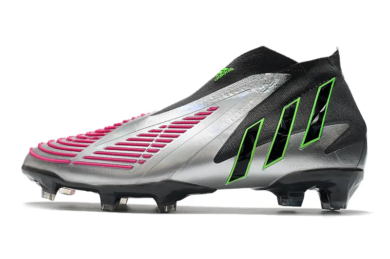 Adidas Predator Edge+ Laceless FG - Silver/Neon Green/Fuchsia Pink