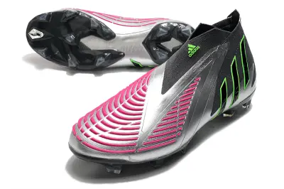 Adidas Predator Edge+ Laceless FG - Silver/Neon Green/Fuchsia Pink