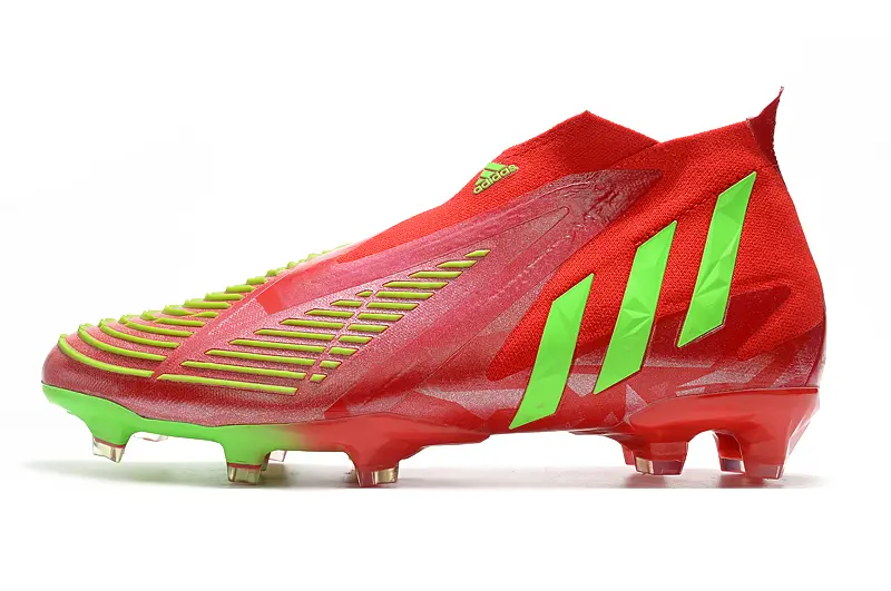 Adidas Predator Edge+ Laceless FG - Red/Vibrant Green/Fluorescent Red