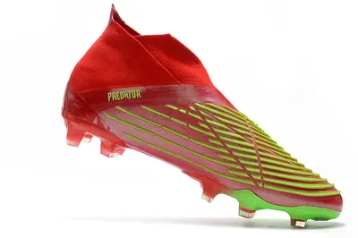 Adidas Predator Edge+ Laceless FG - Red/Vibrant Green/Fluorescent Red