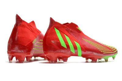 Adidas Predator Edge+ Laceless FG - Red/Vibrant Green/Fluorescent Red