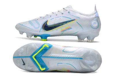 Nike Mercurial Vapor 14 Elite FG - White/Electric Blue/Neon Green