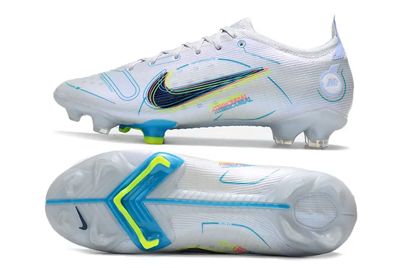 Nike Mercurial Vapor 14 Elite FG - White/Electric Blue/Neon Green