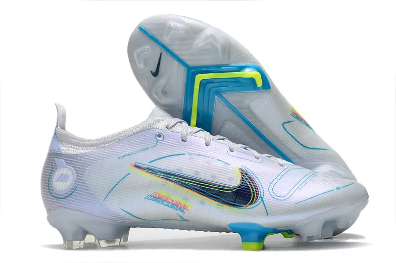 Nike Mercurial Vapor 14 Elite FG - White/Electric Blue/Neon Green