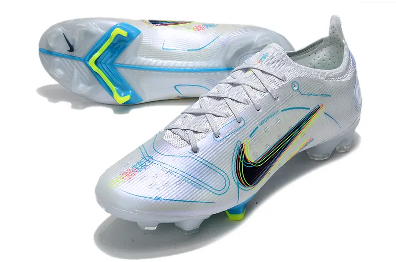Nike Mercurial Vapor 14 Elite FG - White/Electric Blue/Neon Green