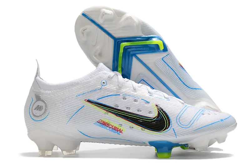 Nike Mercurial Vapor 14 Elite FG - White/Electric Blue/Neon Green