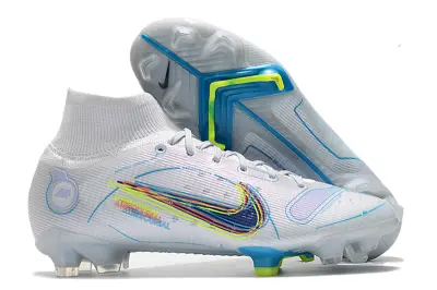 Nike Mercurial Superfly 8 Elite FG - White/Electric Blue/Neon Yellow