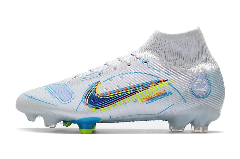 Nike Mercurial Superfly 8 Elite FG - White/Electric Blue/Neon Yellow