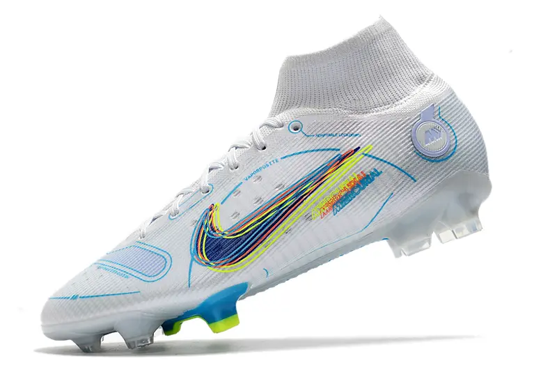Nike Mercurial Superfly 8 Elite FG - White/Electric Blue/Neon Yellow