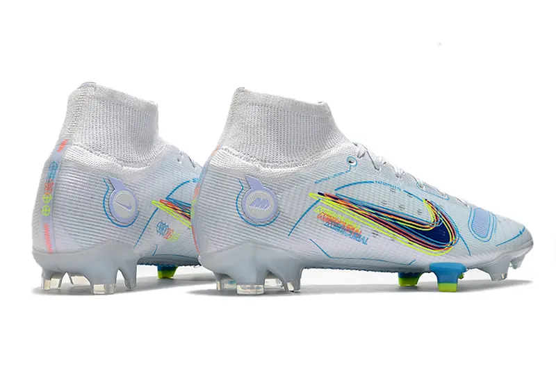 Nike Mercurial Superfly 8 Elite FG - White/Electric Blue/Neon Yellow