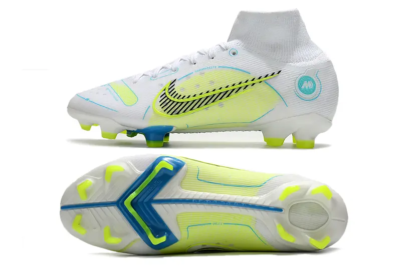 Nike Mercurial Superfly 8 Elite FG - White/Bright Yellow/Blue