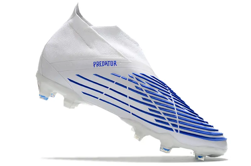 Adidas Predator Edge+ Laceless FG - White/Electric Blue/Crisp Blue