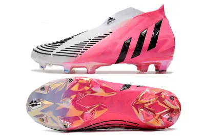 Adidas Predator Edge+ Laceless FG - White/Neon Pink/Black