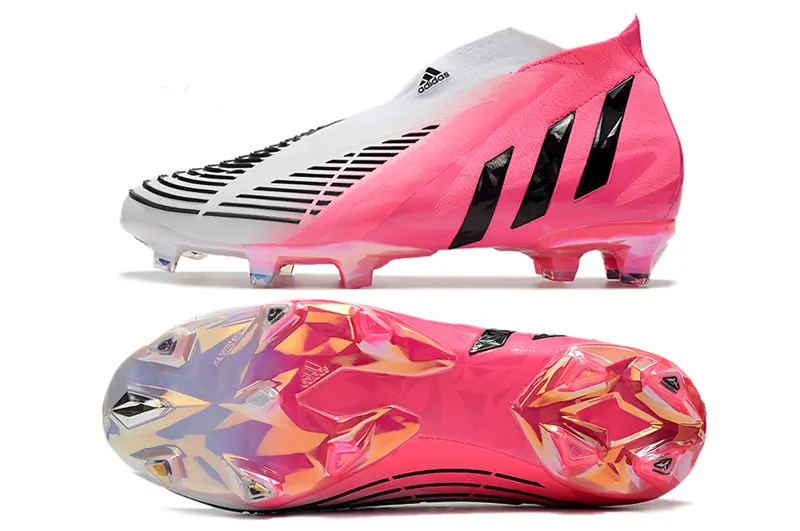 Adidas Predator Edge+ Laceless FG - White/Neon Pink/Black