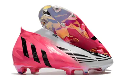Adidas Predator Edge+ Laceless FG - White/Neon Pink/Black