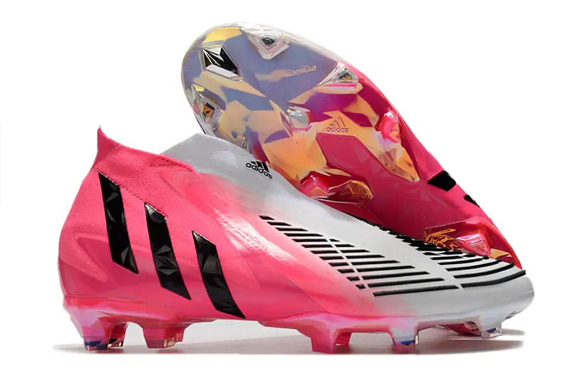 Adidas Predator Edge+ Laceless FG - White/Neon Pink/Black