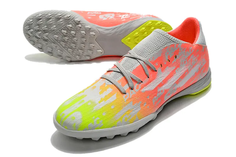 Adidas X Speedflow.3 TF - Gray/Neon Pink/Neon Green