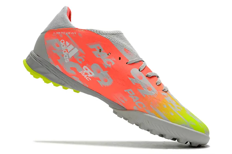 Adidas X Speedflow.3 TF - Gray/Neon Pink/Neon Green