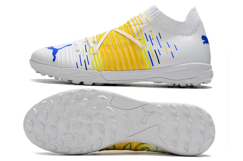 Puma Future Z 1.3 Pro TF - White/Vibrant Yellow/Blue Accent