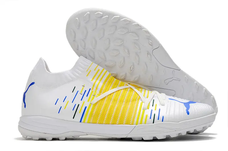 Puma Future Z 1.3 Pro TF - White/Vibrant Yellow/Blue Accent