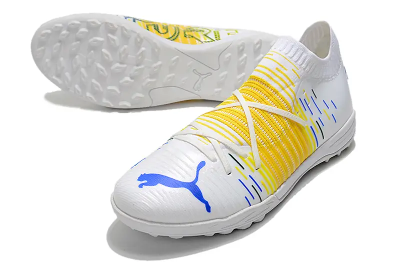 Puma Future Z 1.3 Pro TF - White/Vibrant Yellow/Blue Accent