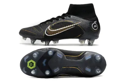 Nike Mercurial Superfly 8 Elite SG - Black/Golden Stripes/Shadow Black