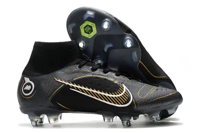 Nike Mercurial Superfly 8 Elite SG - Black/Golden Stripes/Shadow Black