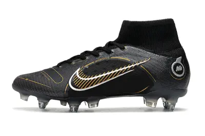 Nike Mercurial Superfly 8 Elite SG - Black/Golden Stripes/Shadow Black
