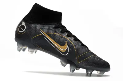 Nike Mercurial Superfly 8 Elite SG - Black/Golden Stripes/Shadow Black