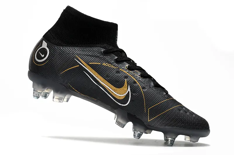 Nike Mercurial Superfly 8 Elite SG - Black/Golden Stripes/Shadow Black
