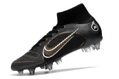 Nike Mercurial Superfly 8 Elite SG - Black/Golden Stripes/Shadow Black