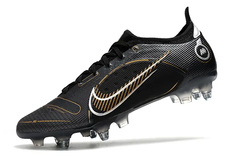 Nike Mercurial Vapor 14 Elite SG - Black/Metallic Gold/Glossy Silver