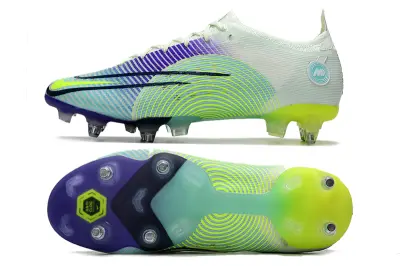 Nike Mercurial Vapor 14 Elite SG - White/Electric Green/Purple Burst