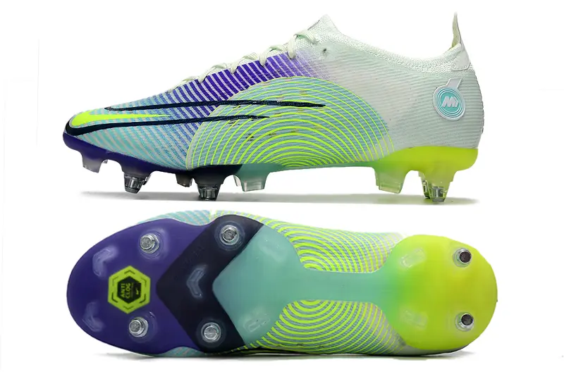 Nike Mercurial Vapor 14 Elite SG - White/Electric Green/Purple Burst