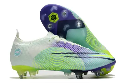 Nike Mercurial Vapor 14 Elite SG - White/Electric Green/Purple Burst