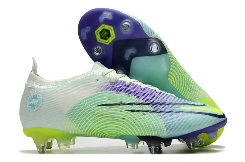 Nike Mercurial Vapor 14 Elite SG - White/Electric Green/Purple Burst
